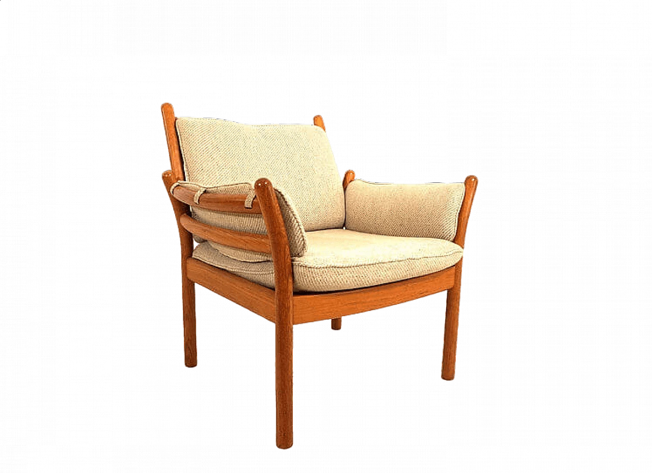 Poltrona in teak Silkeborg Genius di Illum Wikkelso, anni '60 16