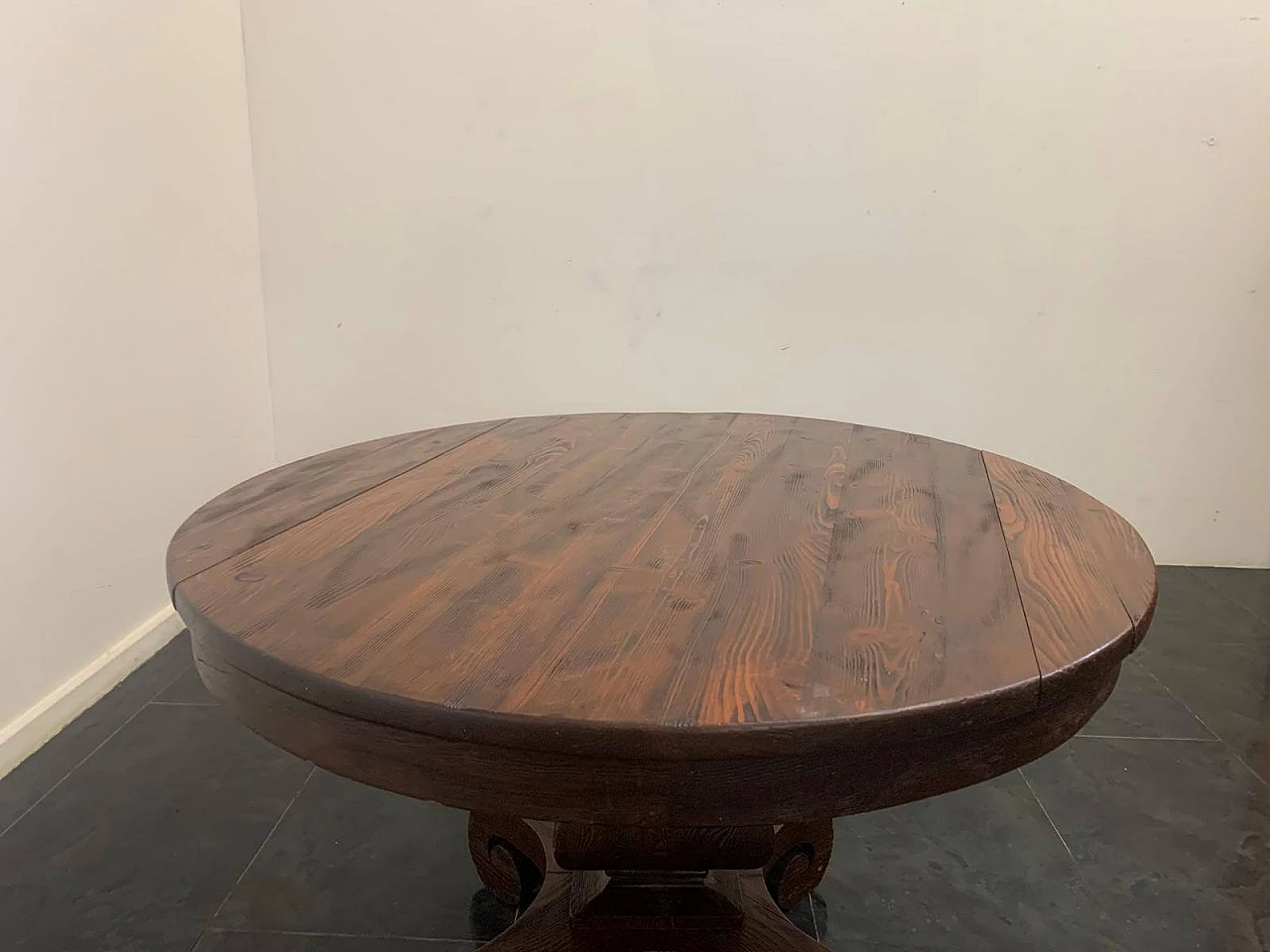Oak table with grain in relief, 1950s 14