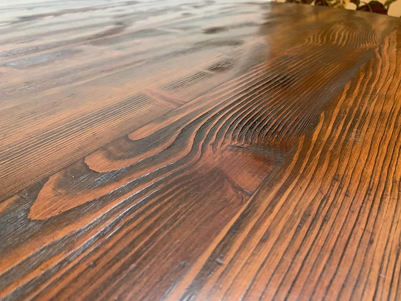 Oak table with grain in relief, 1950s 17