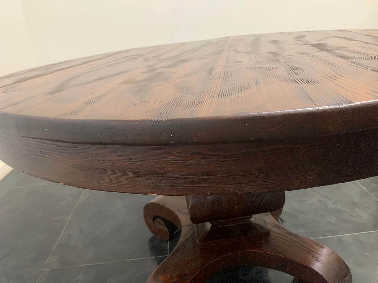 Oak table with grain in relief, 1950s 18