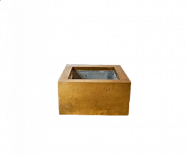 Brass planter with wheels, 1970s