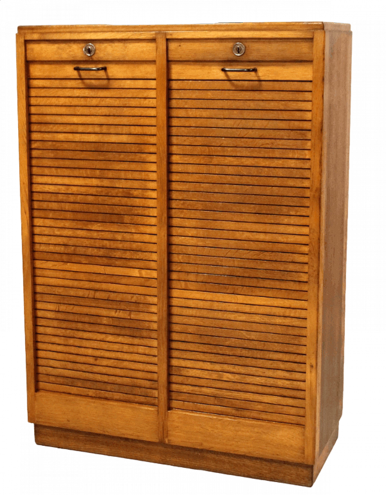 Oak filing cabinet with shutter, early 20th century 11