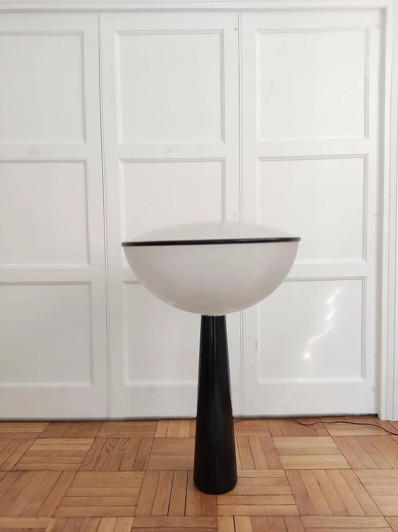 Lacquered wood and plastic floor lamp by Molin, 1960s 3