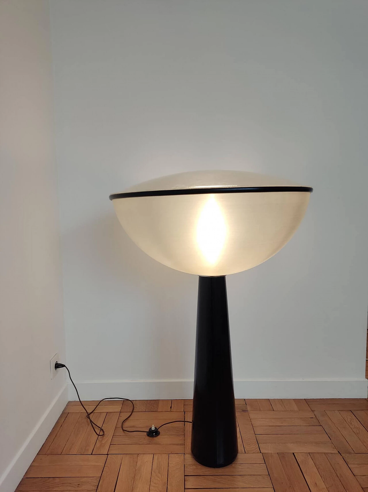 Lacquered wood and plastic floor lamp by Molin, 1960s 9