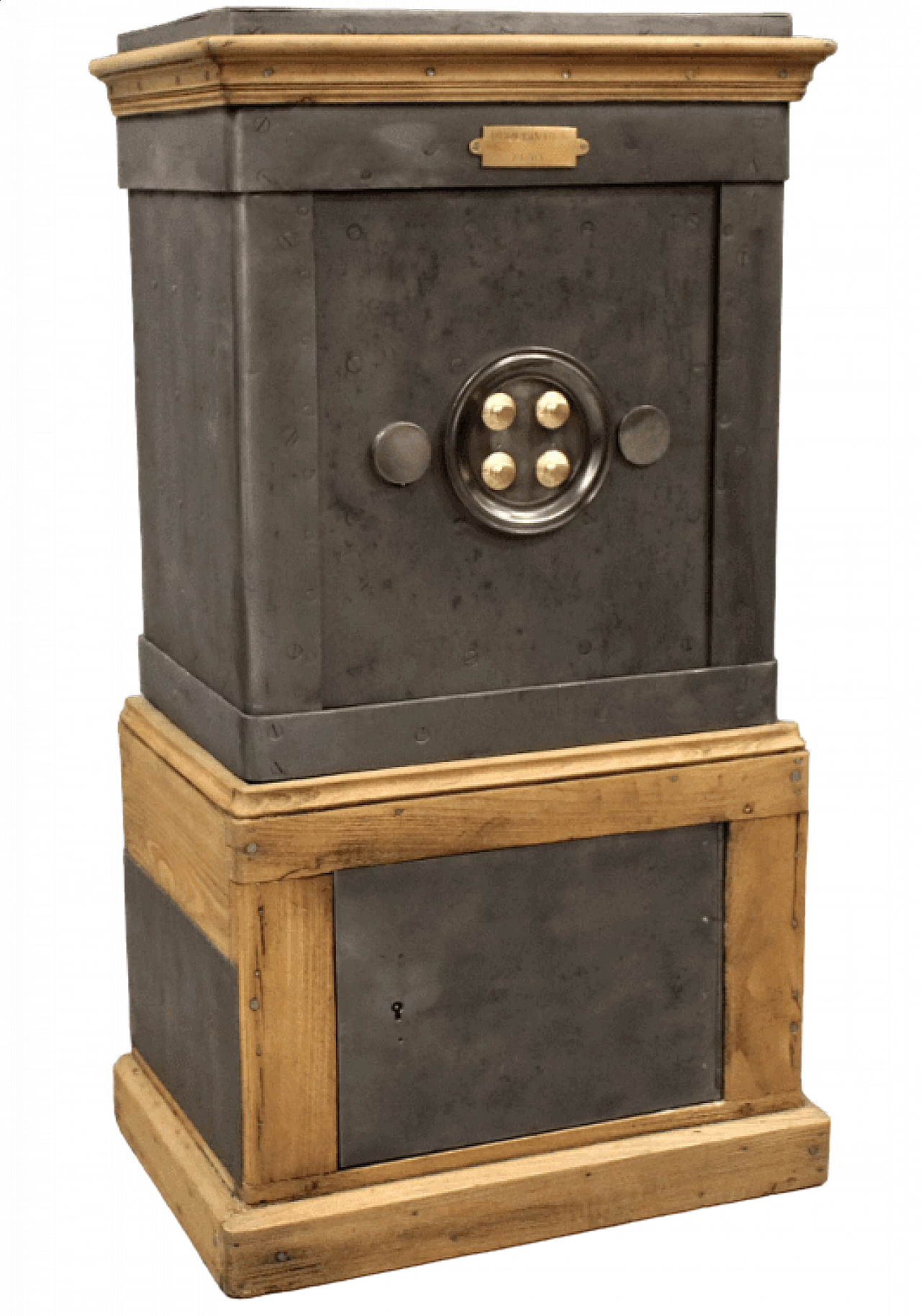 Iron and wood safe, late 19th century 11