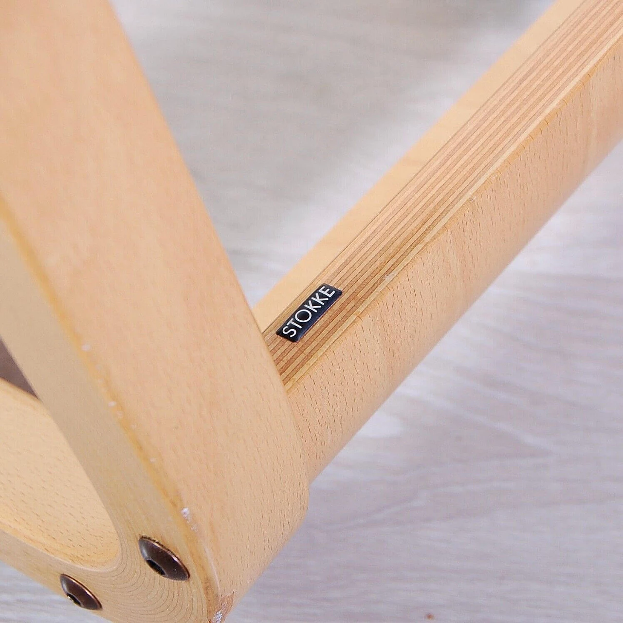 Sedia ergonomica gialla Stokke di Peter Opsvik, anni '80 11