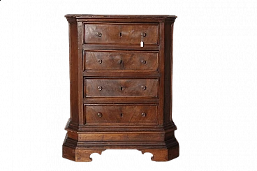 Louis XV solid walnut chest of drawers, 18th century