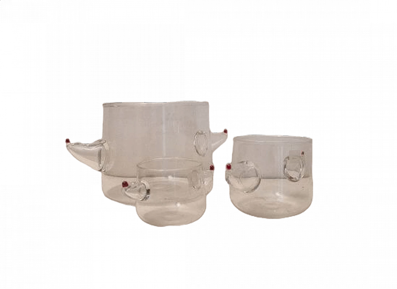 3 Vasi in vetro di Murano di Noti Massari per Gamos, anni '80 6