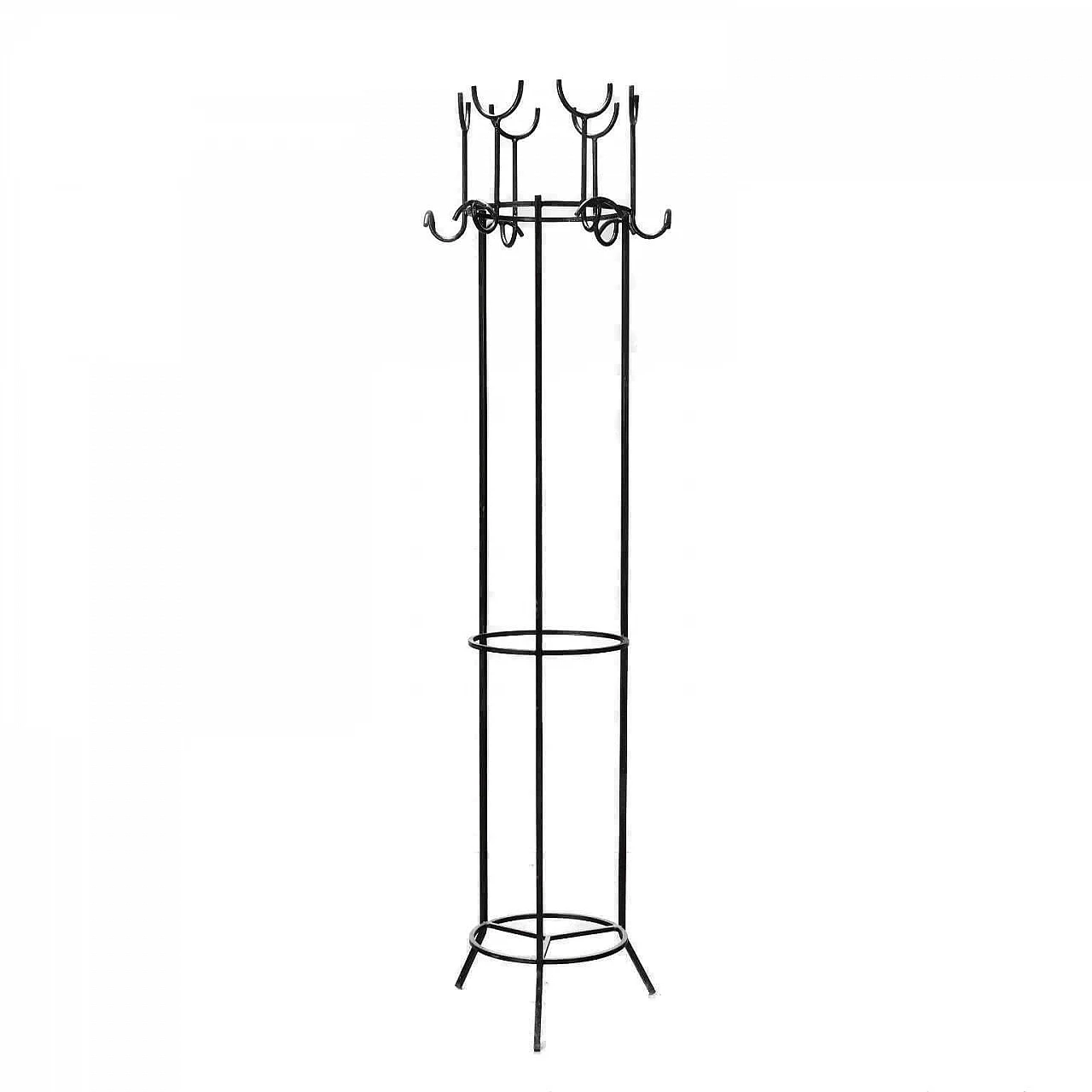 Enamelled metal column coat stand by Campo & Graffi for Home, 1950s 1