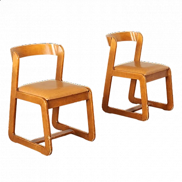 Coppia di sedie di Willy Rizzo per Mario Sabot, anni '70