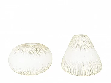 Pair of glazed ceramic vases by La Bottega, 1970s