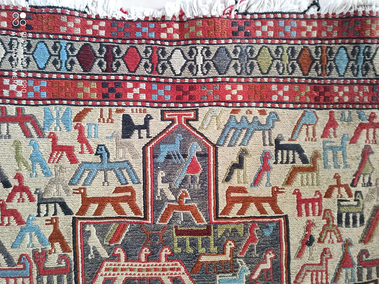 Tappeto Sumak iraniano in lana, fine '800 3