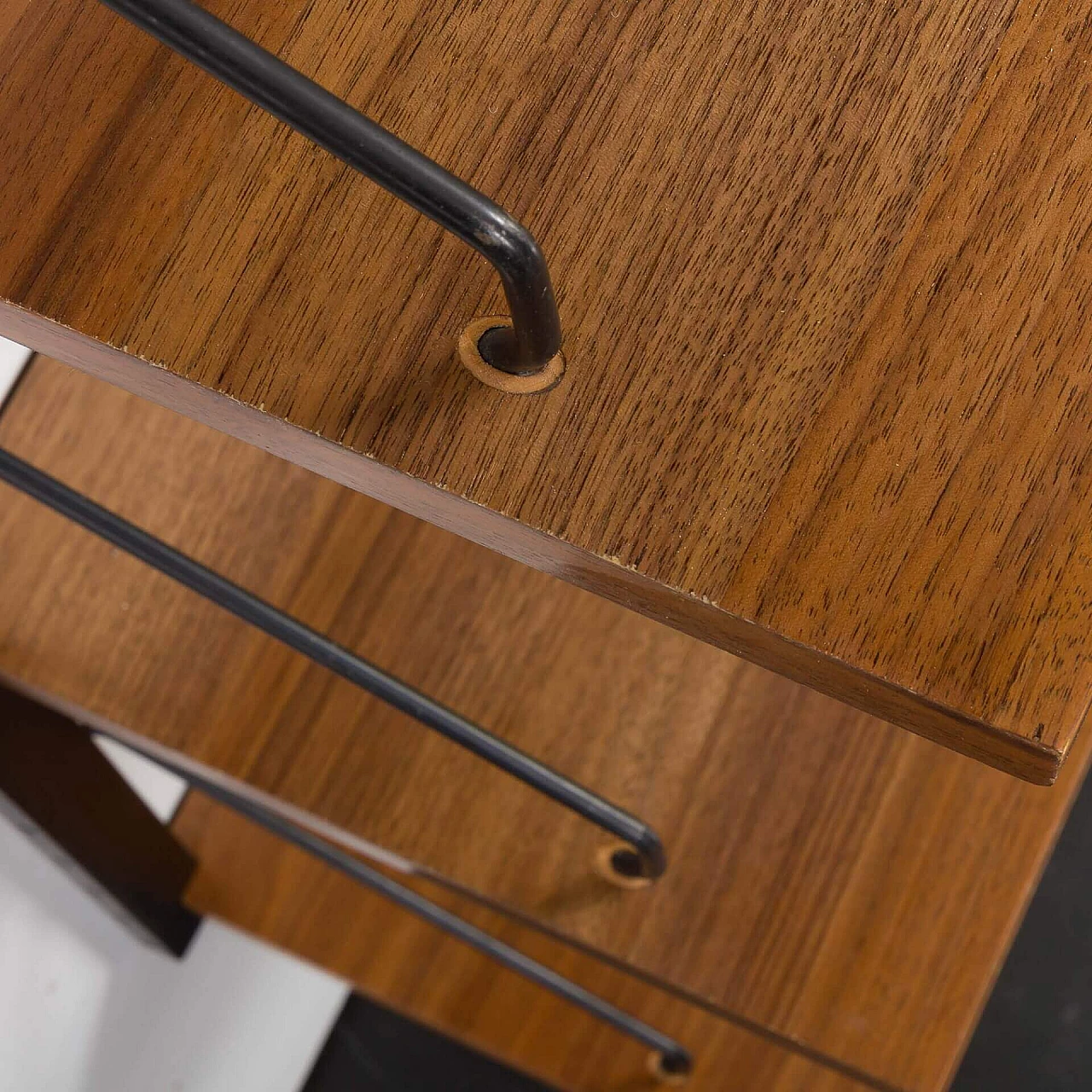 Black solid wood and walnut bookcase by Poul Cadovius, 1960s 6