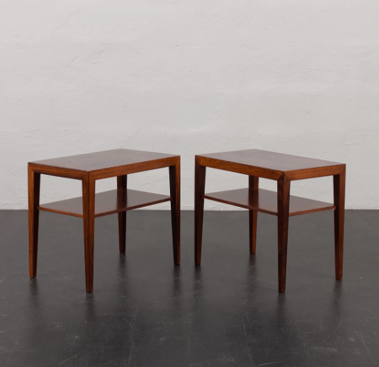 Pair of bedside tables by Severin Hansen for Haslev Møbelfabrik, 1960s 2