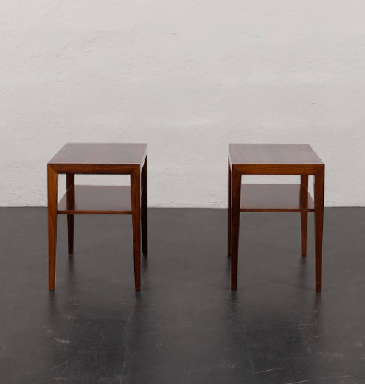 Pair of bedside tables by Severin Hansen for Haslev Møbelfabrik, 1960s 4