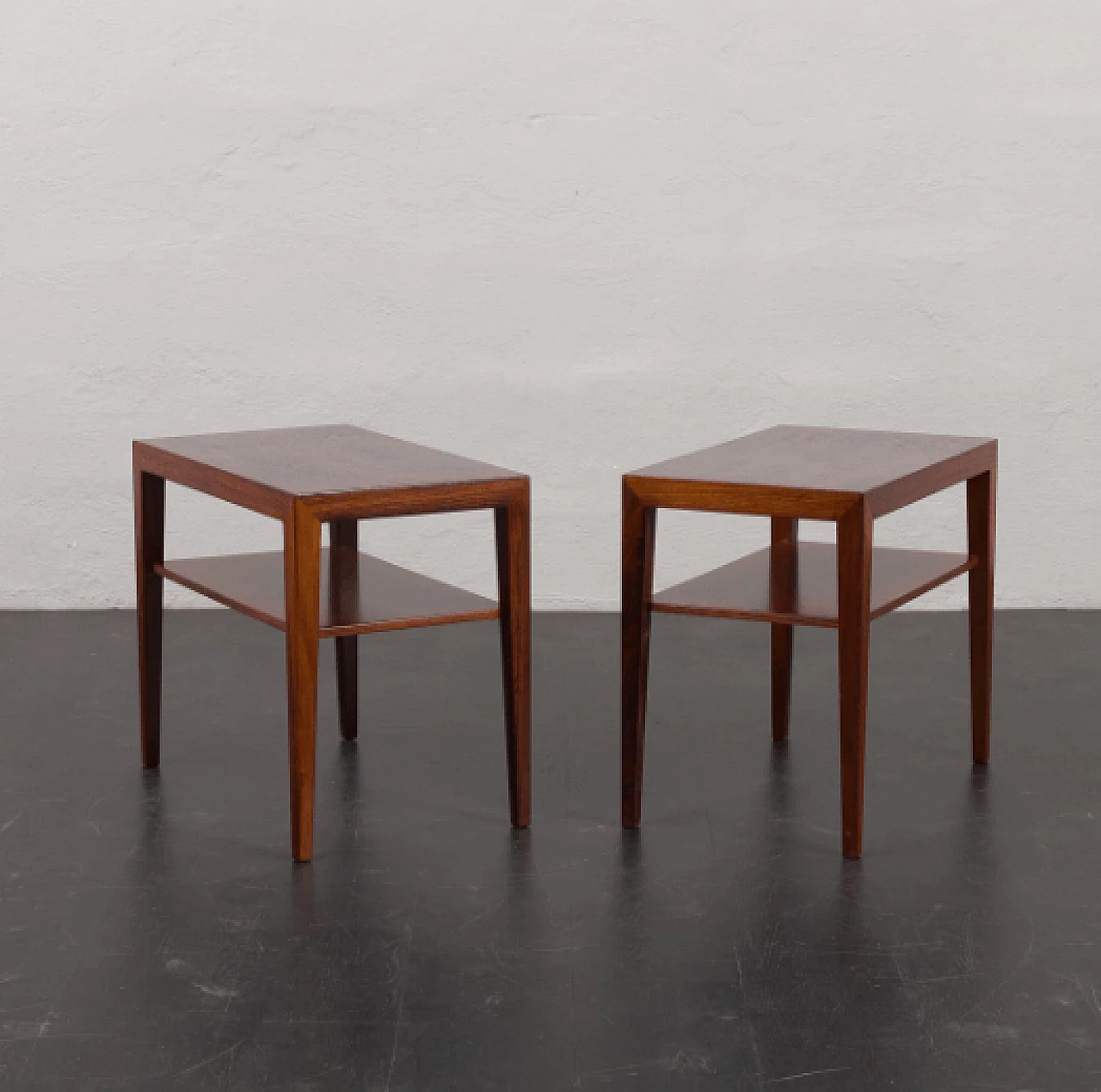 Pair of bedside tables by Severin Hansen for Haslev Møbelfabrik, 1960s 5