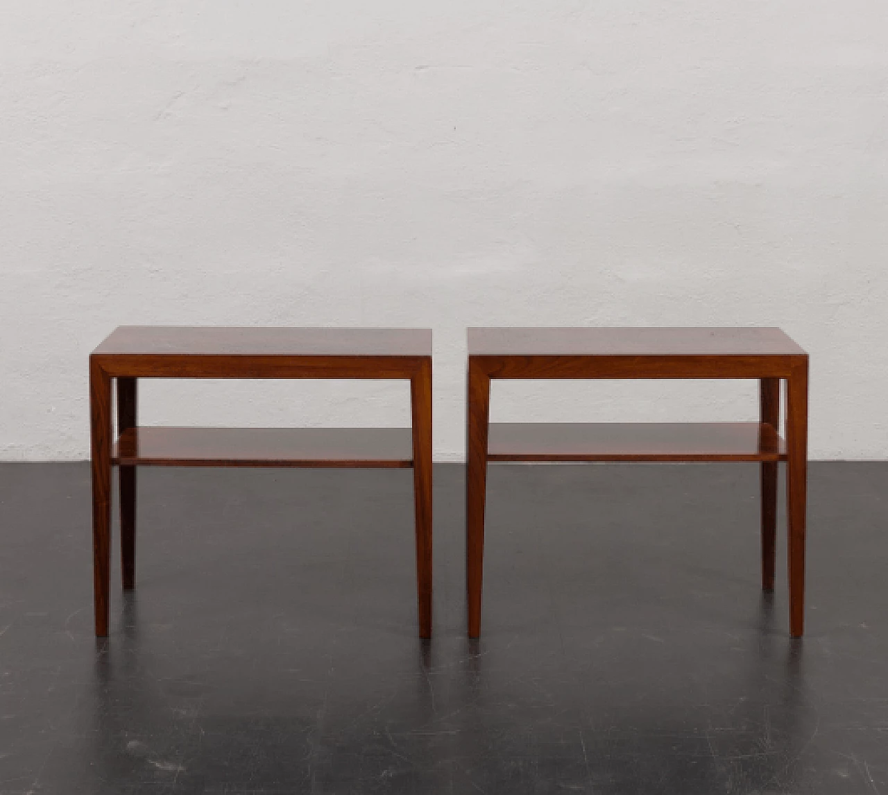 Pair of bedside tables by Severin Hansen for Haslev Møbelfabrik, 1960s 6