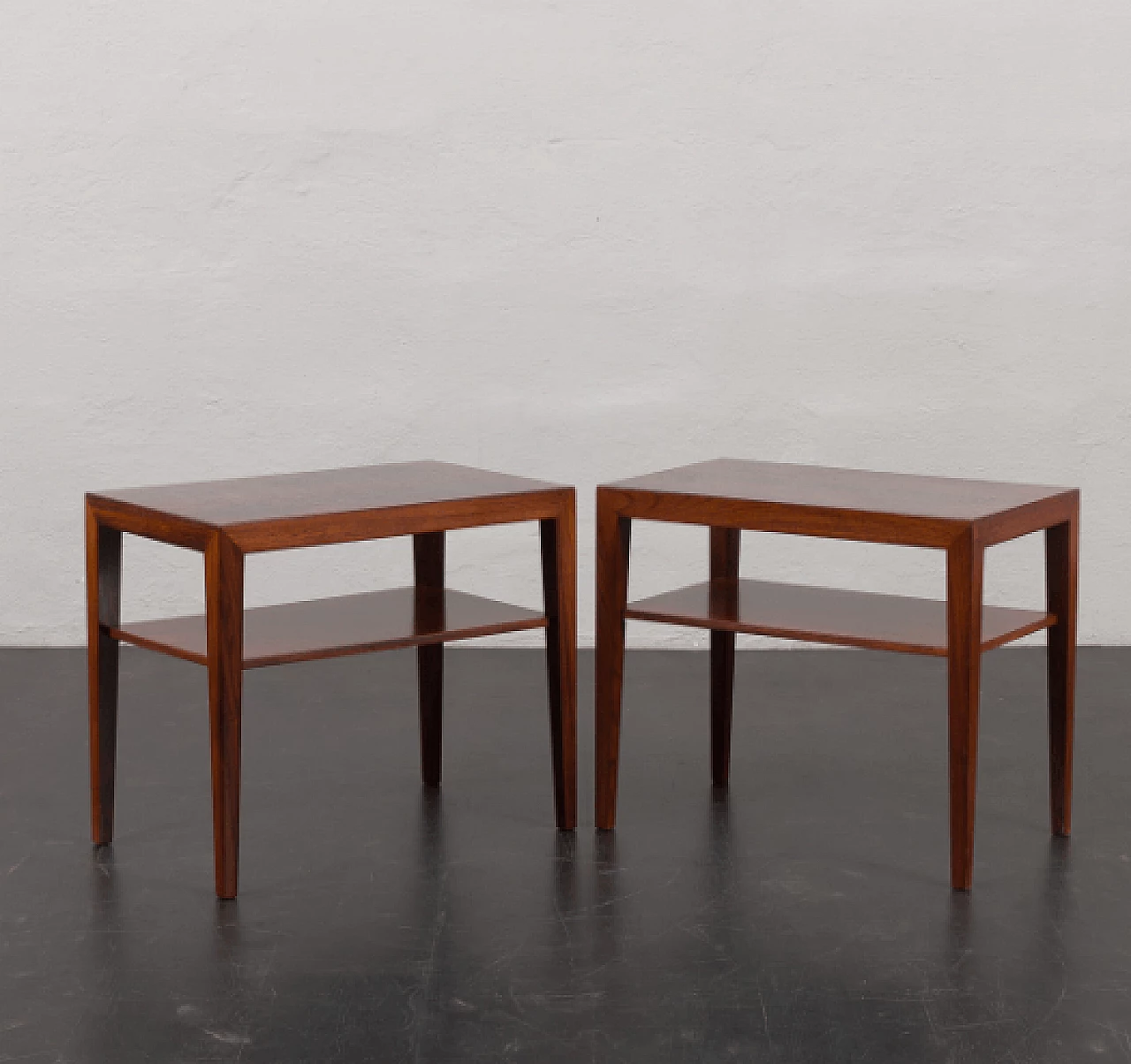 Pair of bedside tables by Severin Hansen for Haslev Møbelfabrik, 1960s 7