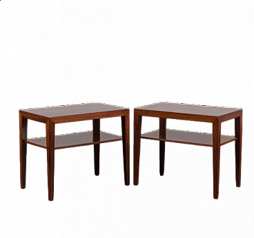 Pair of bedside tables by Severin Hansen for Haslev Møbelfabrik, 1960s