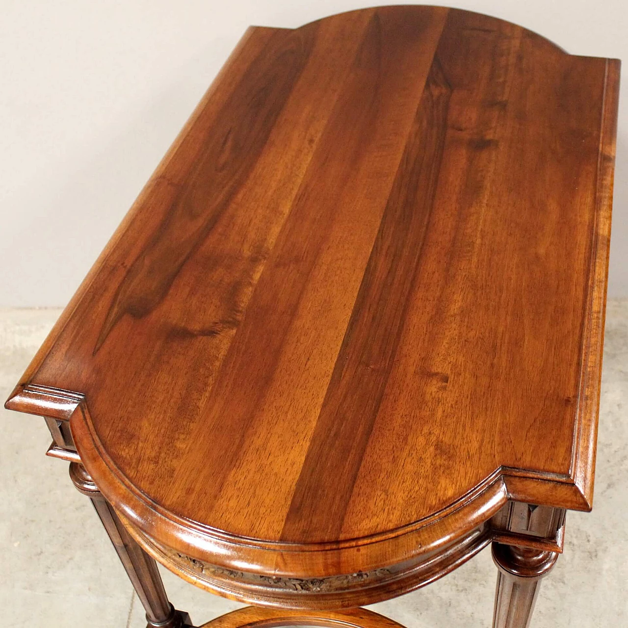 Scrittoio in noce massello con cassetto, fine '800 6