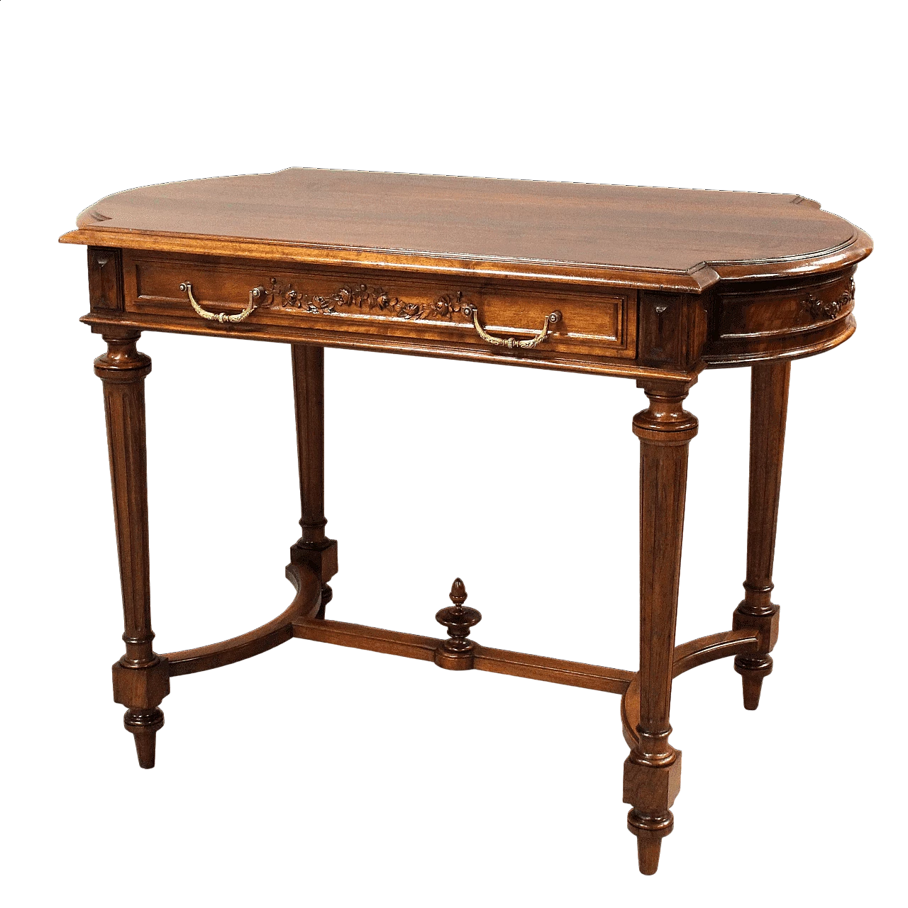 Scrittoio in noce massello con cassetto, fine '800 11