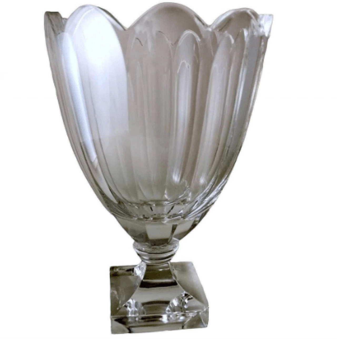 Swedish crystal tulip vase, 1980s 1