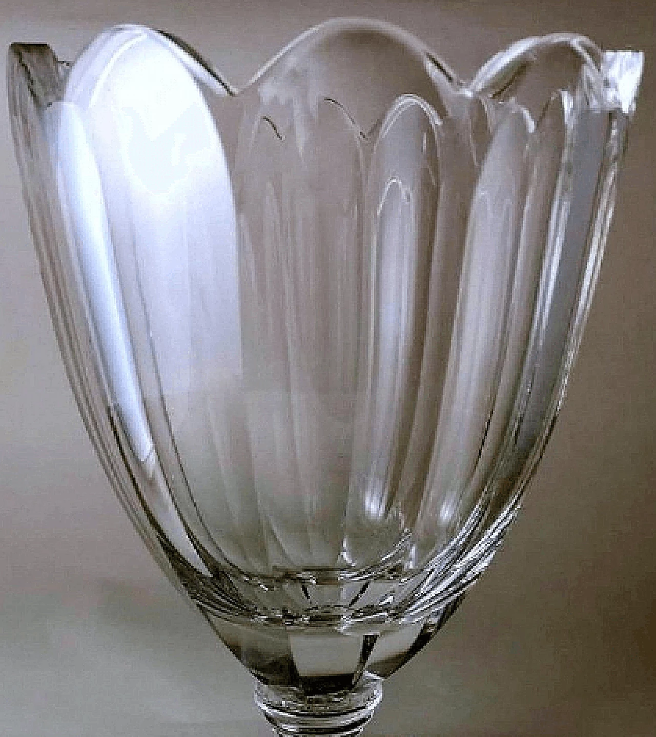 Vaso svedese a tulipano in cristallo, anni '80 15