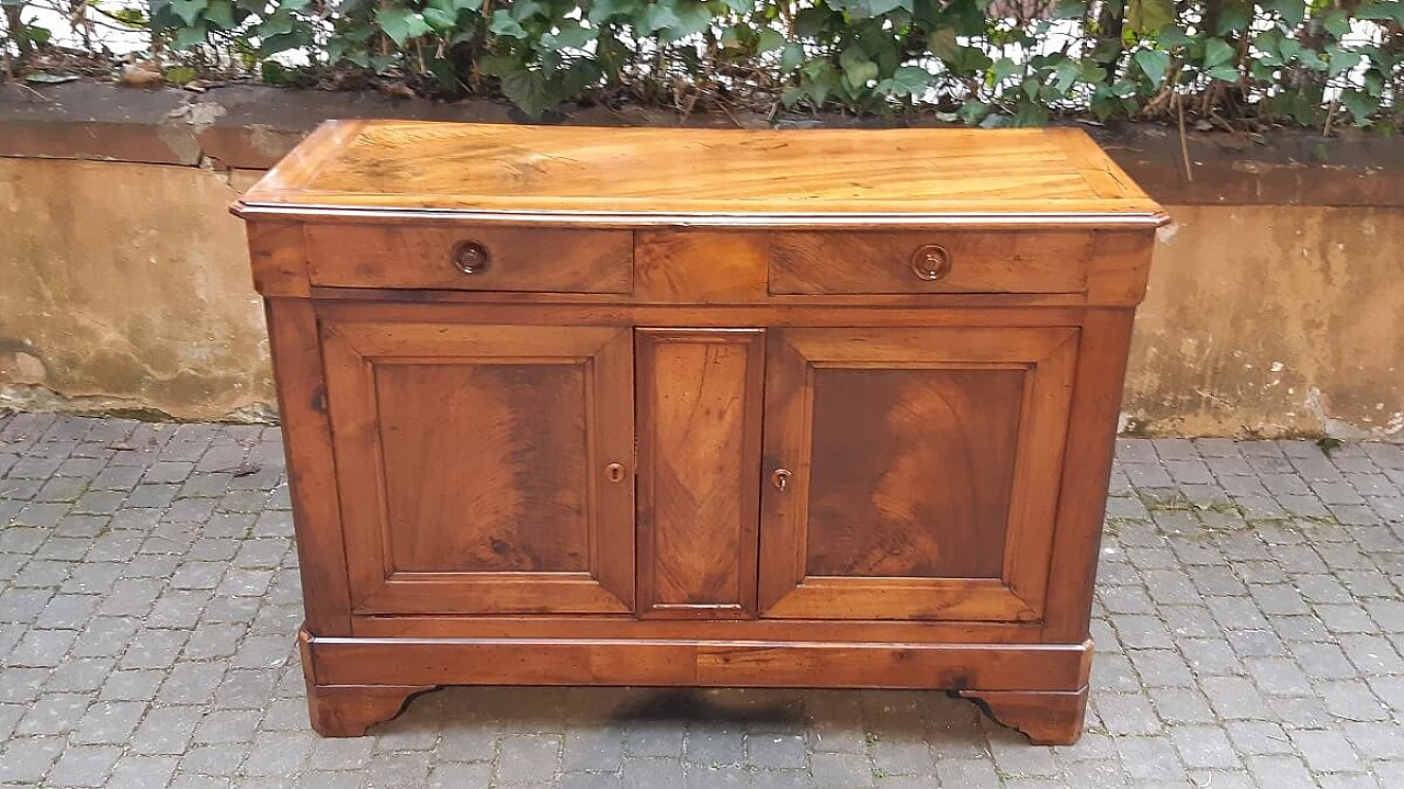 French Louis Philippe walnut feather sideboard, 19th century 5