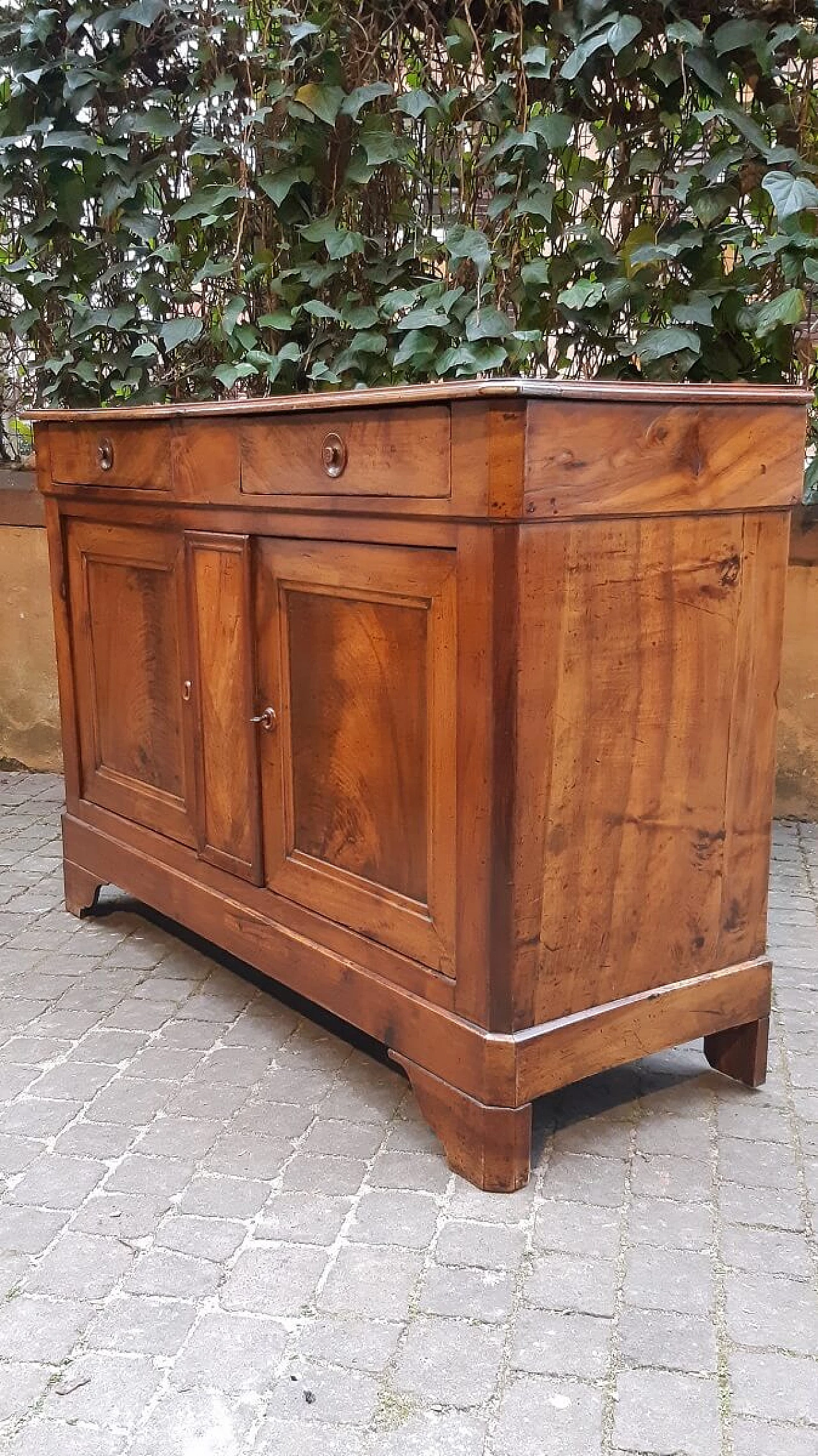 Credenza Luigi Filippo francese in piuma di noce, '800 7
