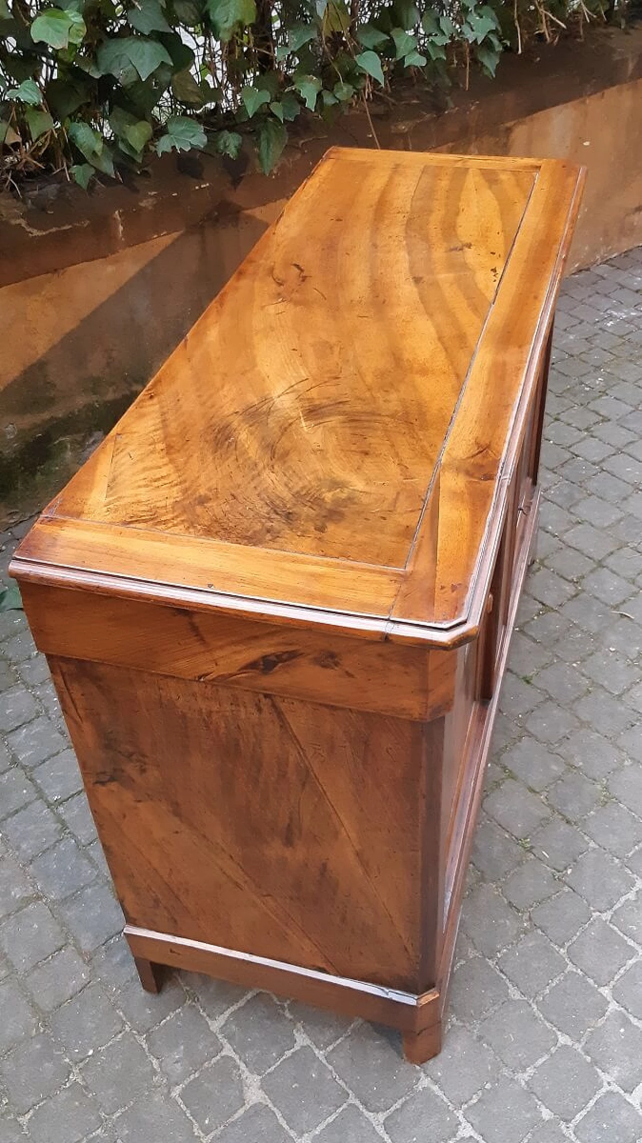 Credenza Luigi Filippo francese in piuma di noce, '800 8