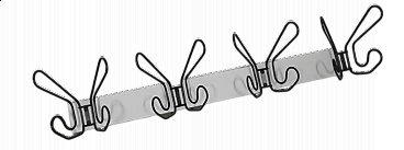 Appendiabiti in abete e metallo, anni '80