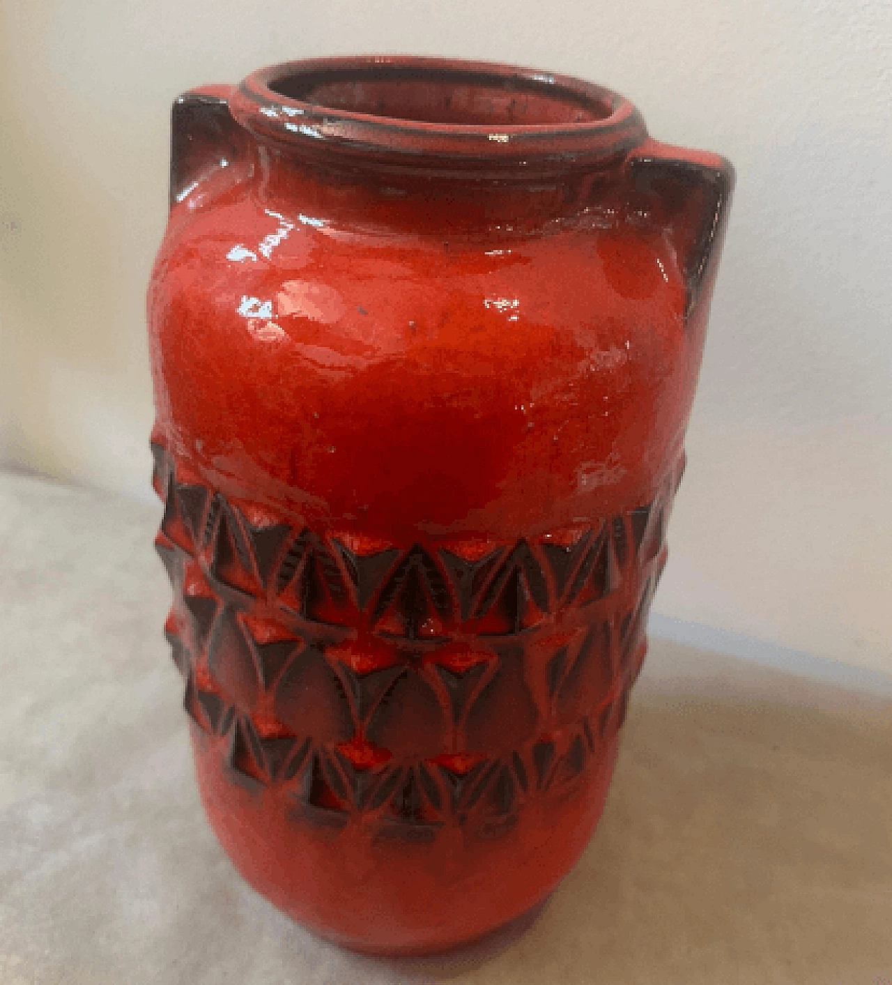 German Fat Lava ceramic vase, 1970s 3