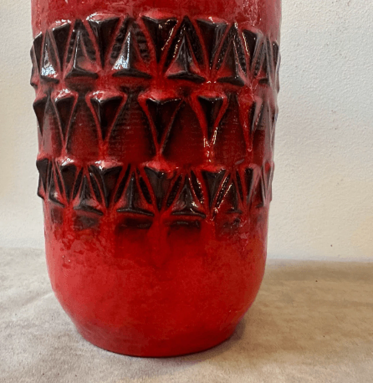 German Fat Lava ceramic vase, 1970s 4