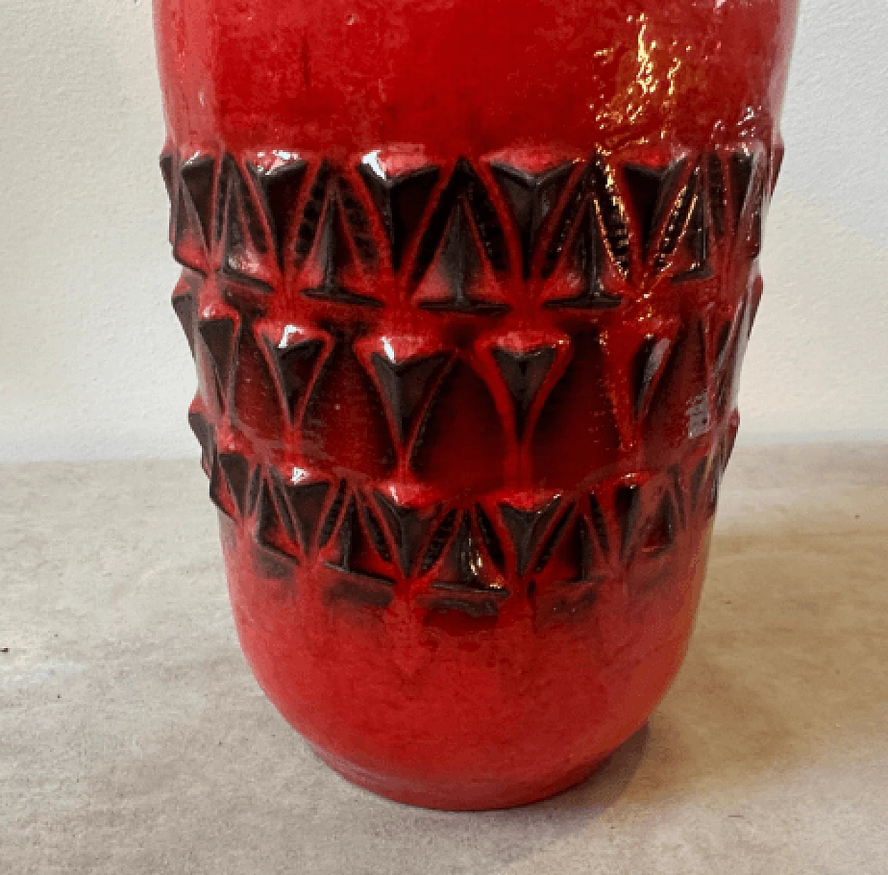 German Fat Lava ceramic vase, 1970s 7