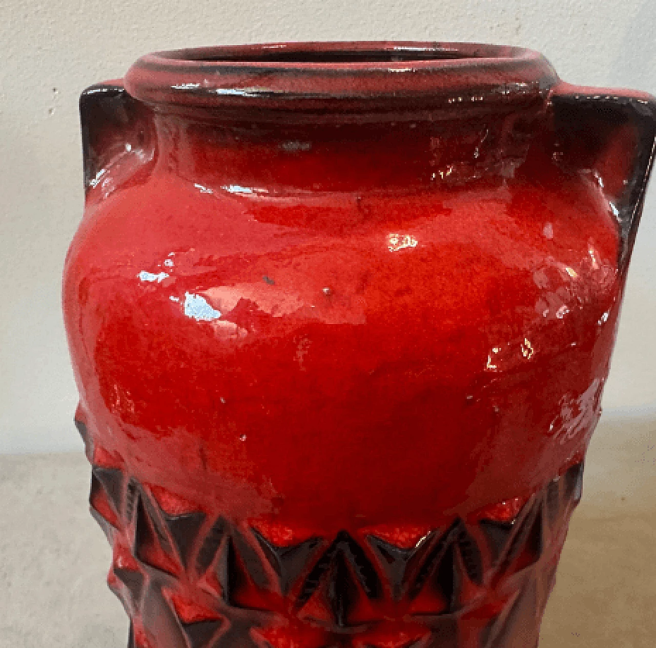 German Fat Lava ceramic vase, 1970s 8