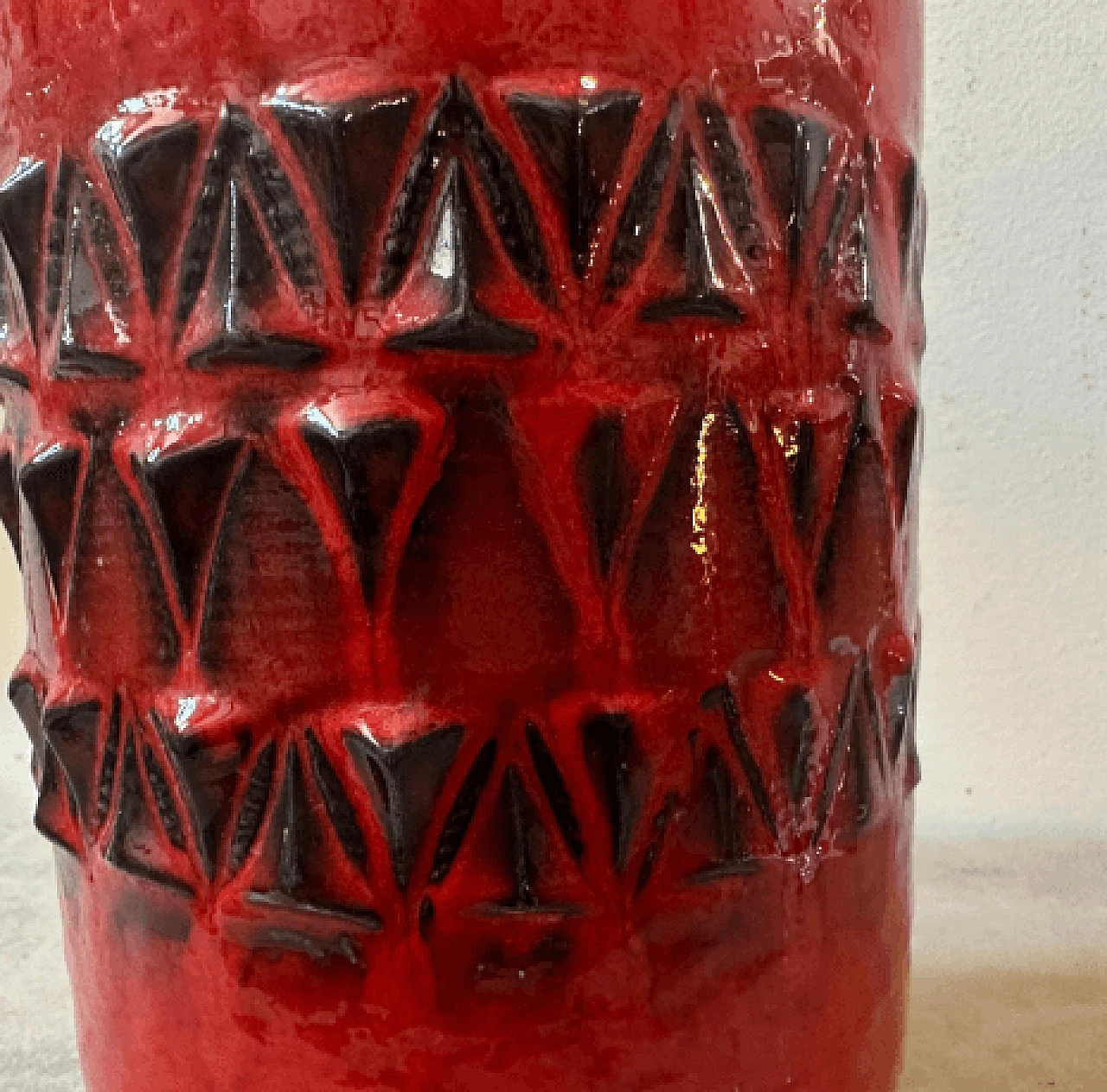 German Fat Lava ceramic vase, 1970s 10