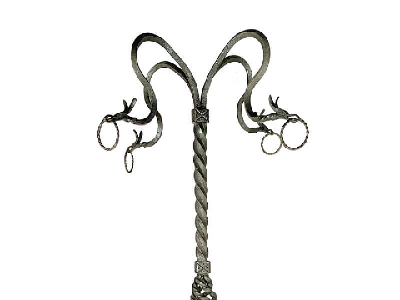 Wrought iron pedestal attributed to Alessandro Mazzucotelli, early 20th century 2