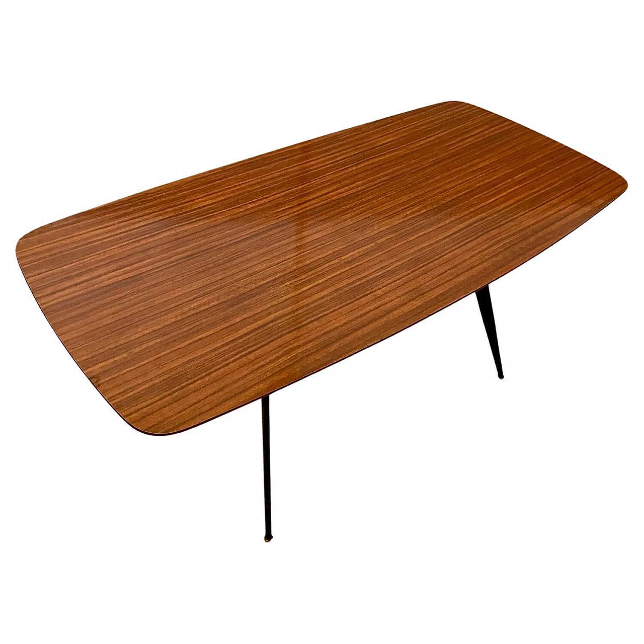6 Sedie e tavolo in formica, ferro ed ecopelle, anni '60 7