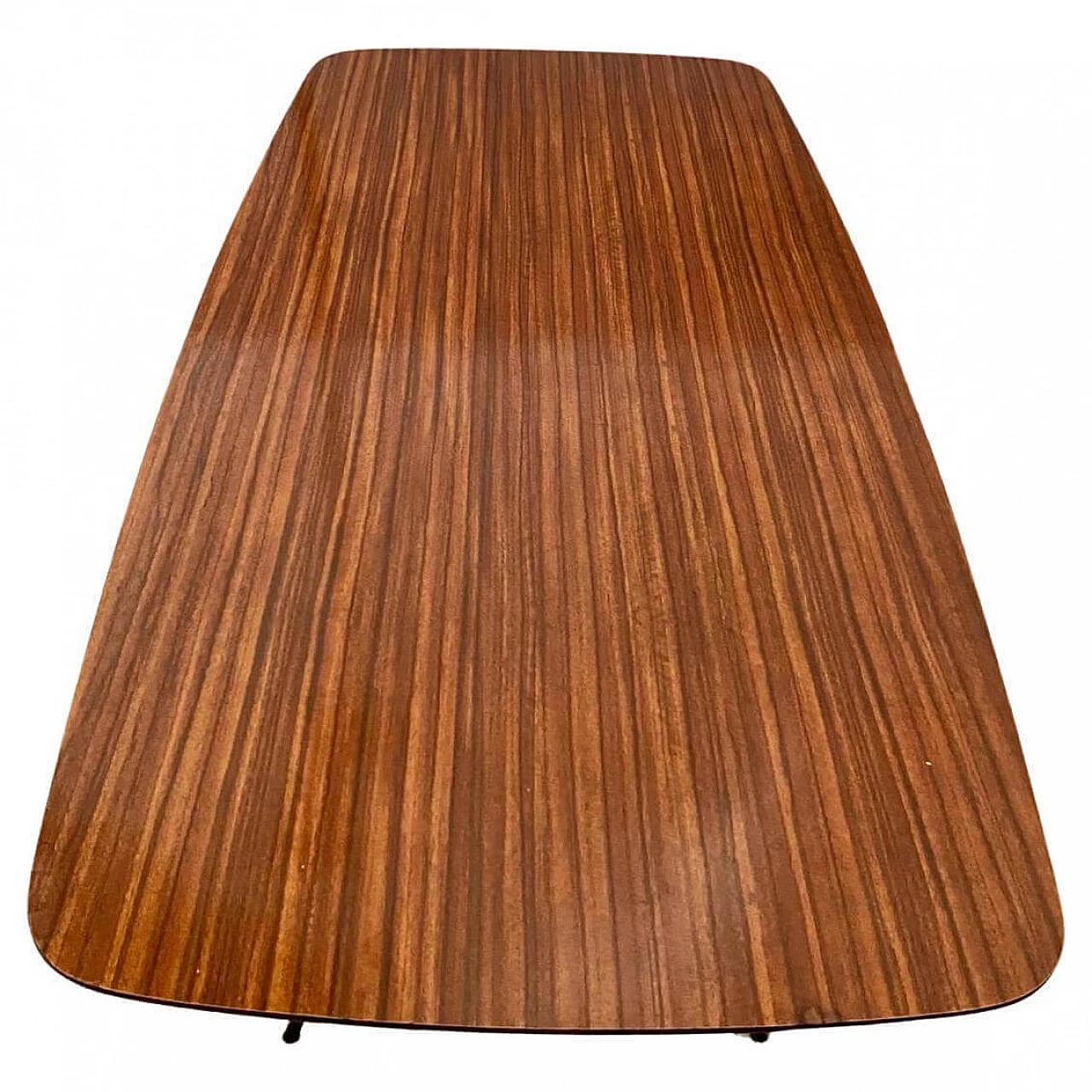 6 Sedie e tavolo in formica, ferro ed ecopelle, anni '60 8