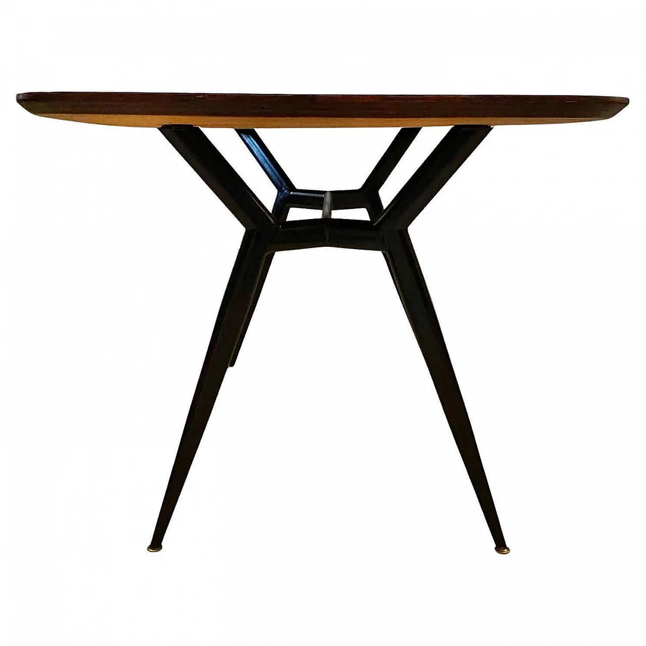 6 Sedie e tavolo in formica, ferro ed ecopelle, anni '60 15