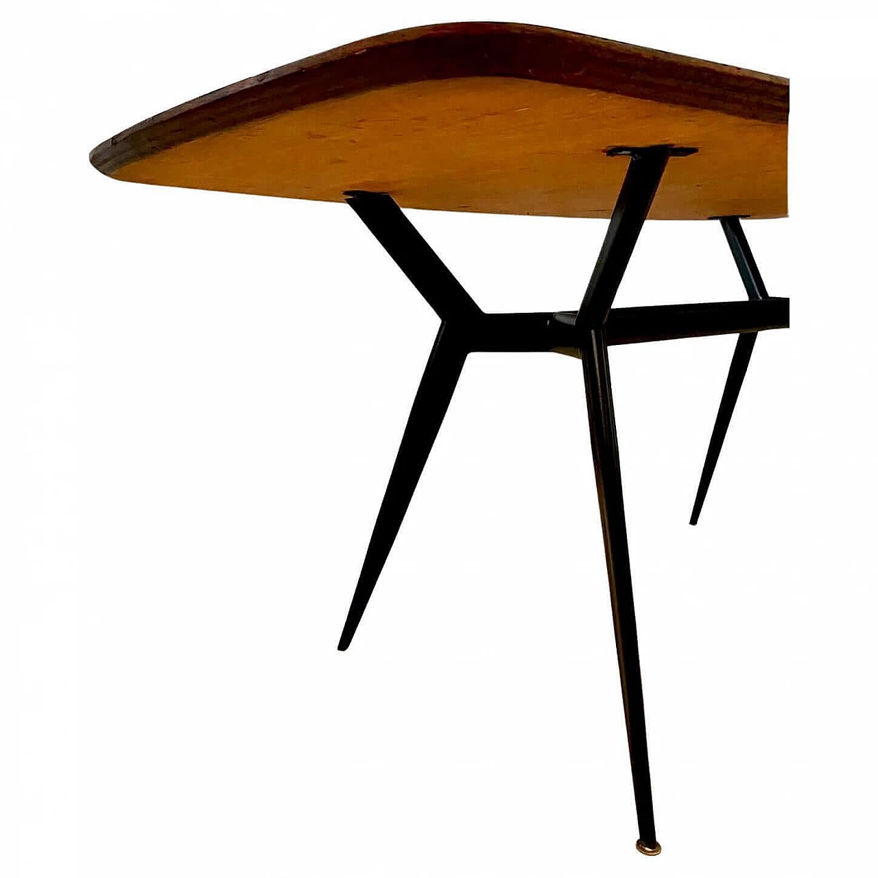 6 Sedie e tavolo in formica, ferro ed ecopelle, anni '60 16