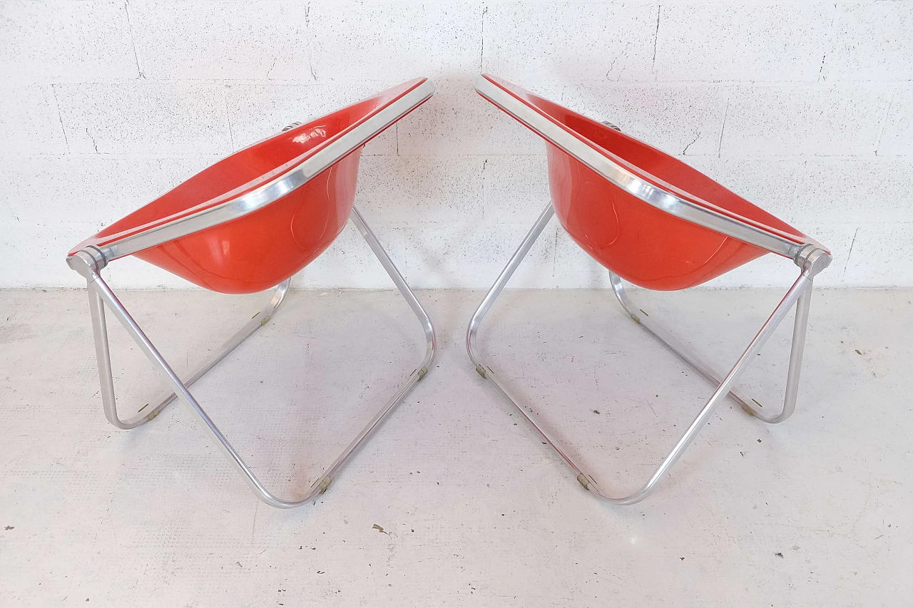 6 Plona folding armchairs by Giancarlo Piretti for Anonima Castelli, 1970s 5