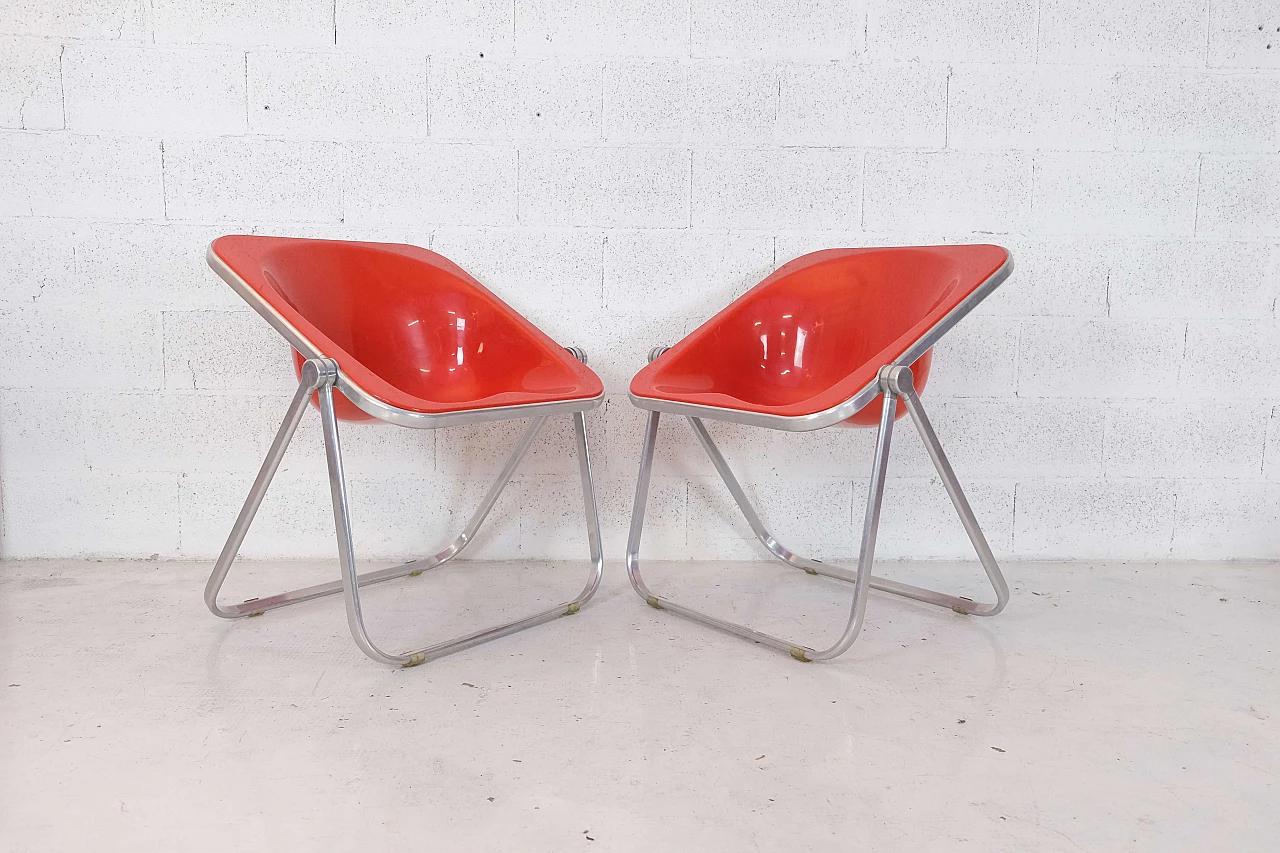 6 Plona folding armchairs by Giancarlo Piretti for Anonima Castelli, 1970s 7