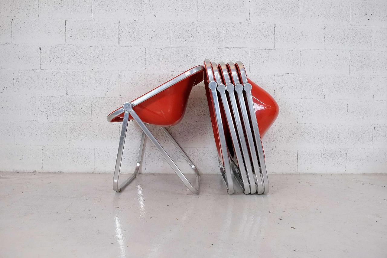 6 Plona folding armchairs by Giancarlo Piretti for Anonima Castelli, 1970s 13