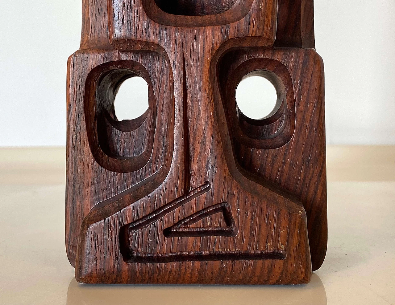 Gianni Pinna, abstract subject, rosewood sculpture, 1960s 6