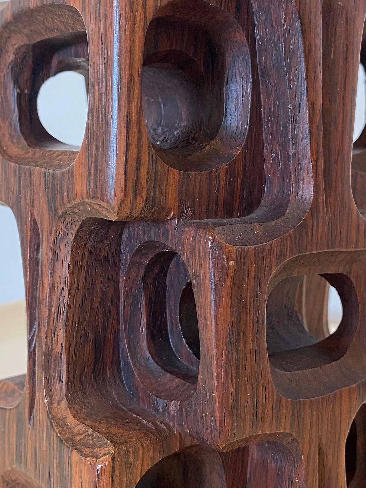 Gianni Pinna, abstract subject, rosewood sculpture, 1960s 14