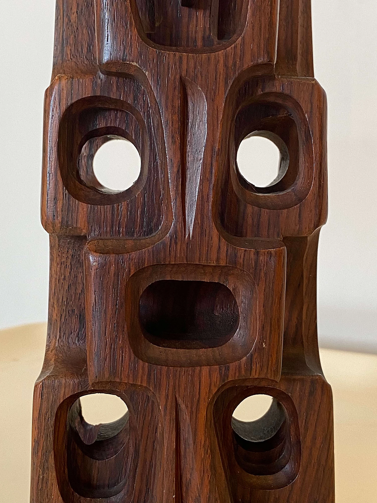 Gianni Pinna, abstract subject, rosewood sculpture, 1960s 18