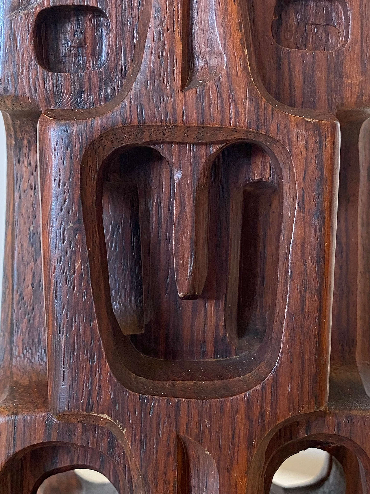Gianni Pinna, abstract subject, rosewood sculpture, 1960s 19