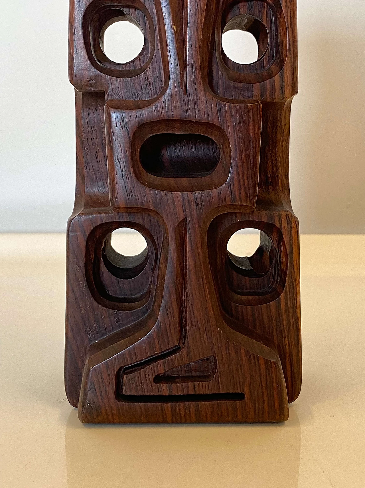 Gianni Pinna, abstract subject, rosewood sculpture, 1960s 24