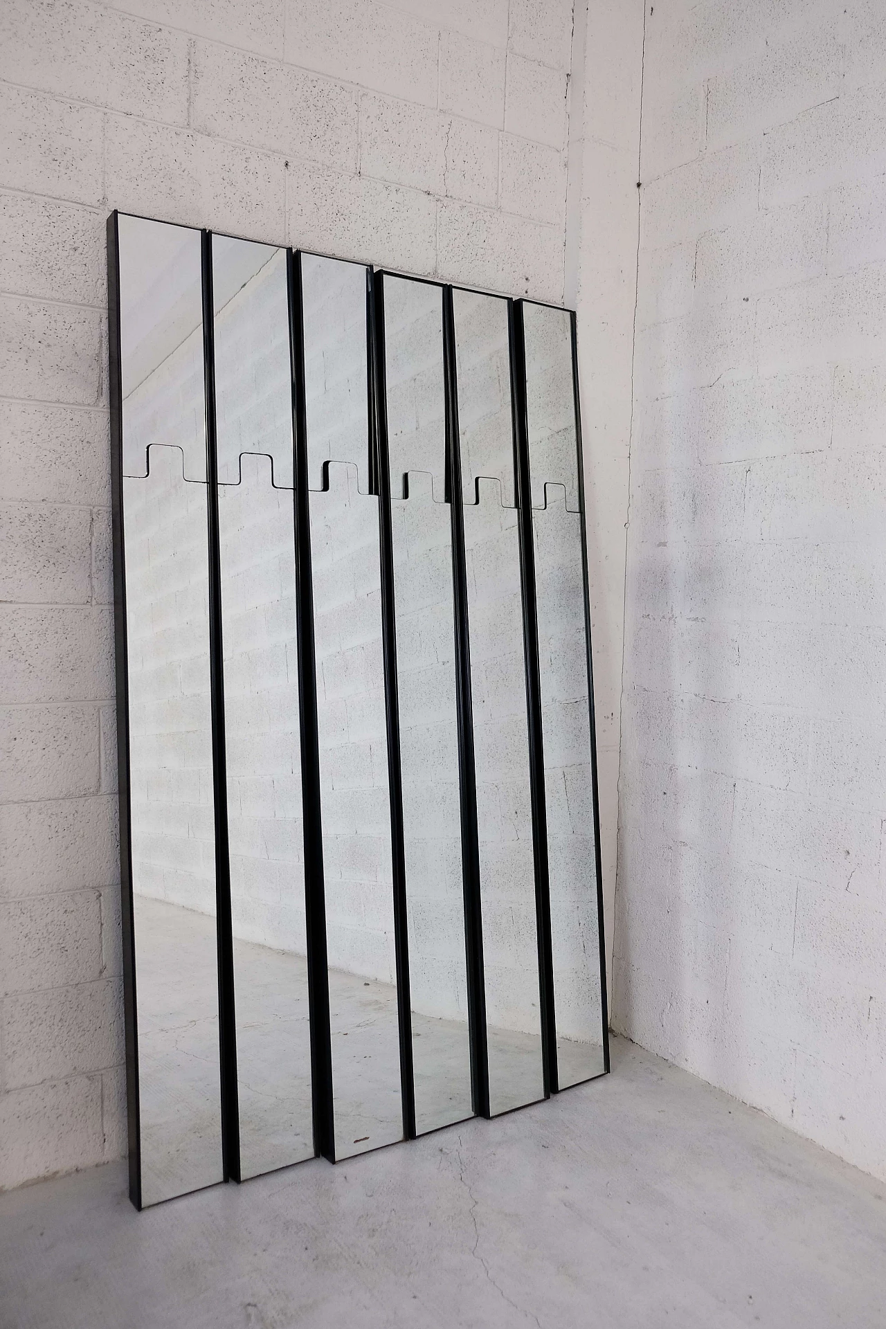 6 Specchi modulari Gronda con appendiabiti di Luciano Bertoncini per Elco, anni '70 3